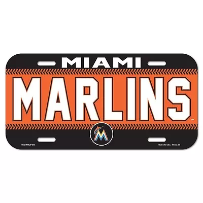 Miami Marlins MLB Wincraft Poly License Plate FREE SHIP • $11.99