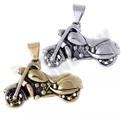 Vintage Motorcycle Biker Stainless Steel Pendant *P137 • $11.98