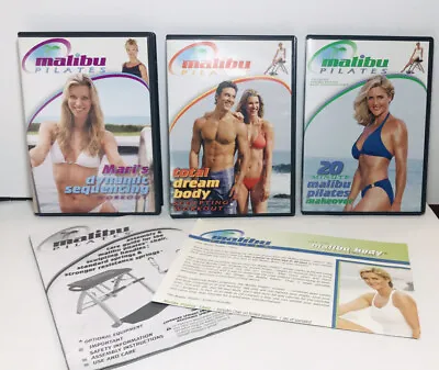 Malibu Pilates DVD Chair Workout Total Dream Body 20 Minute Makeover 3 DVD’s Set • $15