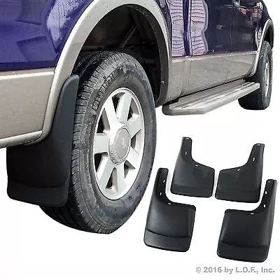 Fits Ford F-150 Mud Flaps 2004-2014 Mud Guards Splash Guards Molded 4 Front Rear • $65.05