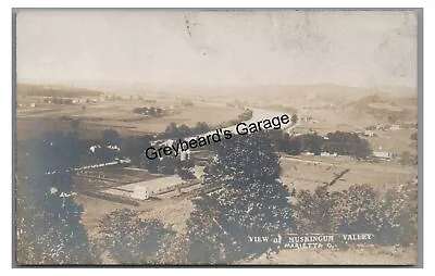 RPPC View Of Muskingum River Valley MARIETTA OH Ohio Real Photo Postcard • $5.99