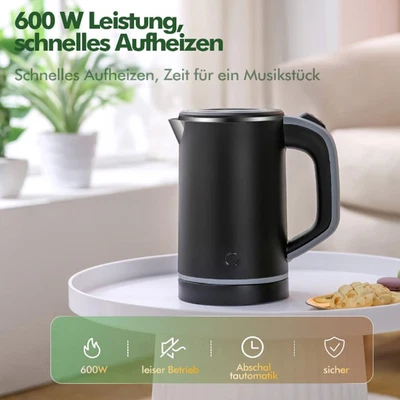 $52.63 • Buy Kettle Double Wall Electric Stainless Steel Water Boiler Tea Maker Jug Kitchen