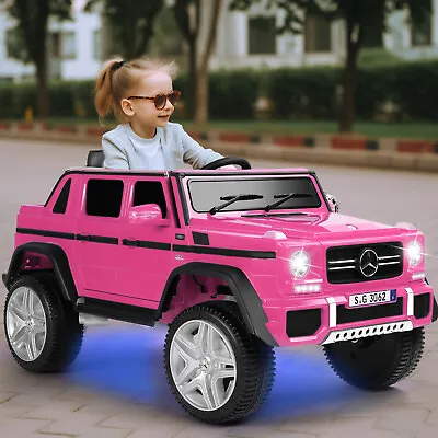 Pink 12V Power Electric Kids Ride On Car Mercedes-Benz W/LED+Lights+Music+Remote • $219.99