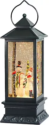 Square Christmas Snow Globes Musical -Battery Operated LED Lighted Swirling Gift • $23.99