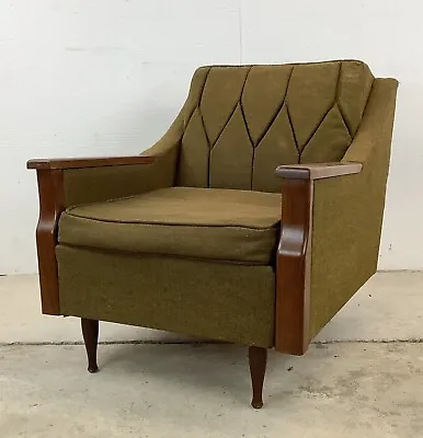 Mid-Century Lounge Chair With Walnut Arms • $495