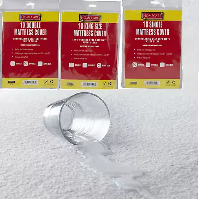 £3.49 • Buy Fitted Mattress Protector Sheet Single, Double And King Size Waterproof Vinyl