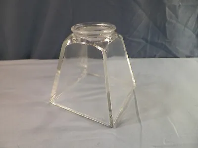 NOS Clear Glass Mission Cowbell Style Ceiling Light Fixture Fan Lamp Shade  • $4.99