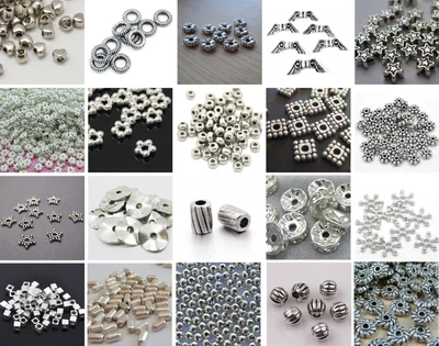 £1.99 • Buy SALE 🌟 3 For 2 🌟 100 Silver Spacer Beads For Jewellery Making Different Styles