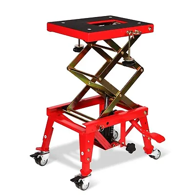 Hydraulic Motorcycle Lift Table 350 LBS Dirt Bike Scissor Jack Stand • $159.99