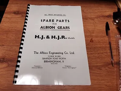 Albion H.J. & H.J.R Gearboxes Information Parts Lists & Period Prices ALB01 • $14.06