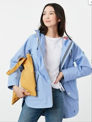 Joules Shoreside Coastal Waterproof Jacket In Haze Blue. Size 18. Lovely • £115