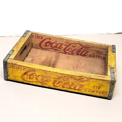 Vintage COCA-COLA Coke Yellow Wooden Crate 1961 NEWPORT ARKANSAS 18 X12  NICE! • £38.56
