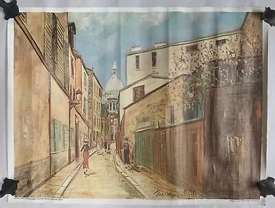 Vintage Maurice Utrillo Sacre Coeur Ideal Marketing Canvas Art Print (A10) • $32.95