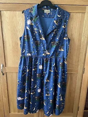 New Ladies Lindy Bop Owl And Pussycat Swing Dress Plus Size 22 • £17