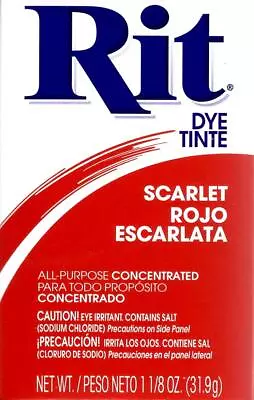 Rit All Purpose Fabric POWDER Dye Tinte - Scarlet • £3.99