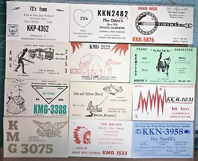 Vintage Lot Of 100+ QSL SQL Cards Postcards Ham Tube Radio Mixed Lot 1960's 2A • $39.99