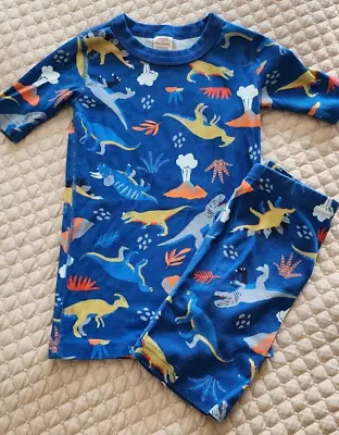 Boys 2pc Hanna Andersson Blue Print Dino Short Pjs 8yrs 130cm • $19.95