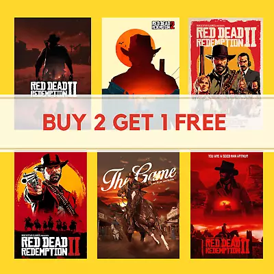 Red Dead Redemption Video Game Poster Print Wall Art • £3.50