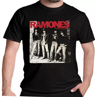 Ramones Rocket To Russia T Shirt Official Punk Album Art Mens Black Classic Tee • £14.95