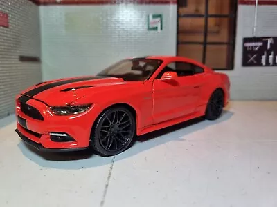 Ford Mustang GT Red 2015 5.0 V8 Muscle 1:24 Scale Diecast Super Model Car BNIB • $63.63