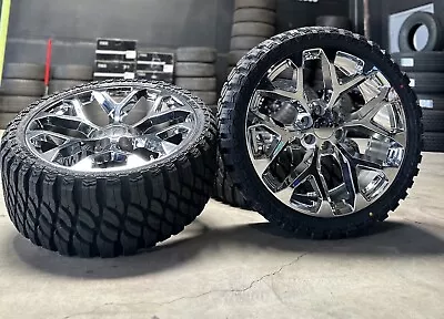 24” Snowflake Chrome Wheels Rims Mt Tires Chevy Silverado Tahoe Gmc Yukon Sierra • $3299