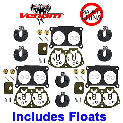 3-Pack Yamaha Outboard Carburetor Repair Kit W FLOATS 1986-95 150 175 & 200 HP • $109.95