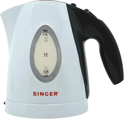 $24.49 • Buy Singer Lightweight And Portable Cordless Kettle, 0.9 Litres Capacity