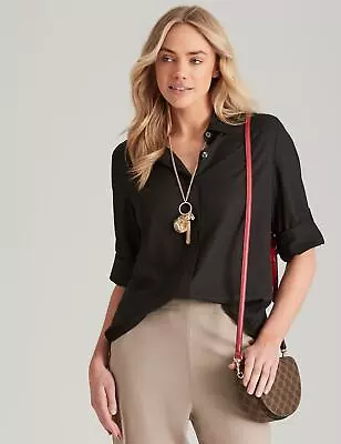 $25.39 • Buy NONI B 3/4 SLEEVE PLAIN LINEN SHIRT Womens Clothing  Tops Blouse