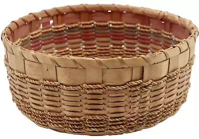 Native American Basket Passamaquoddy Sweetgrass Antique Maine Estate B52 • $105