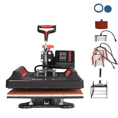 8 In 1 Digital Heat Press Machine 30 X 38cm T Shirt Transfer Sublimation Red • $158.39