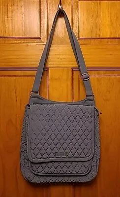 Vera Bradley Mailbag Crossbody Bag Carbon Gray NWT $ 108 • $58