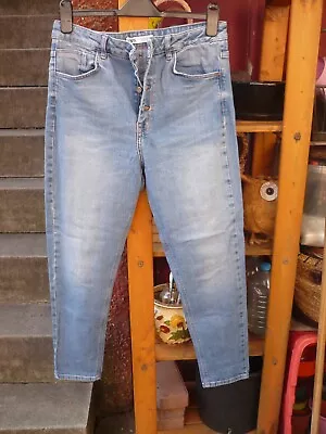 Zara Blue Straight Leg Jeans - Size 16 • £5.50