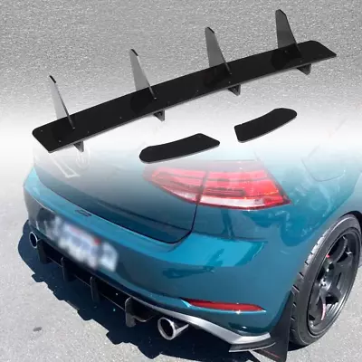 $59.49 • Buy For VW GOLF VII 7 MK7 GTI Rear Bumper Lip Diffuser Side Splitter Valance Spoiler