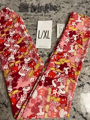 NEW LuLaRoe Disney Kids L/XL Leggings Mickey Mouse Full Body On Pink Background • $4.99