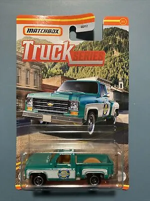 2021 Matchbox New Truck Series 1975 Chevy Stepside Pickup 3/12 Green Garage • $10