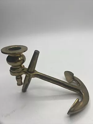 Vintage Brass Anchor Candle Holder - Free Shipping • $22.99