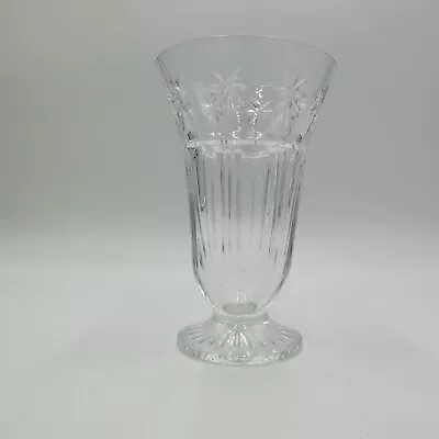 Waterford Crystal Starburst Small Vase 6in H 1980 Ireland Vintage Christmas • $69