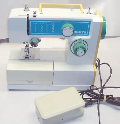 Vintage White Compact Portable Sewing Machine Model #221 • $99.99