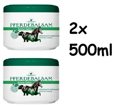 9.90 Eur/L) 2x Herbamedicus Horse Balm Refreshing Cooled Relax 2 X 500ml • £8.54