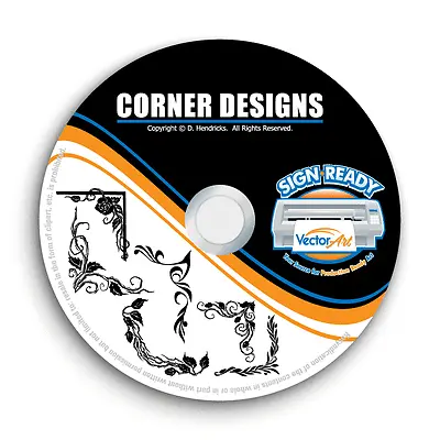 Corner Designs Clipart Images -vector Clip Art -vinyl Cutter Plotter Graphics Cd • $24.95
