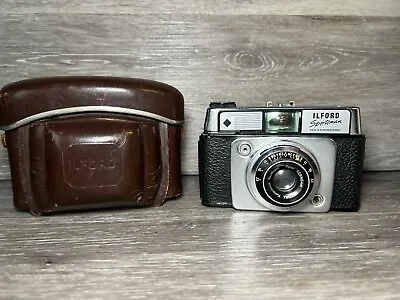Vintage Ilford Sportsman Camera - 35mm - Leather Case - 1960s - Spares/repair • £7.01