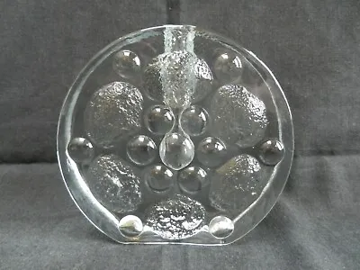 Walther Glass Bubble Solifleur Vase Or Candle Holder 1960s • £26.99