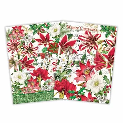 Set / 2 Michel Design Works Cotton Kitchen Towels Merry Christmas - NEW • $19