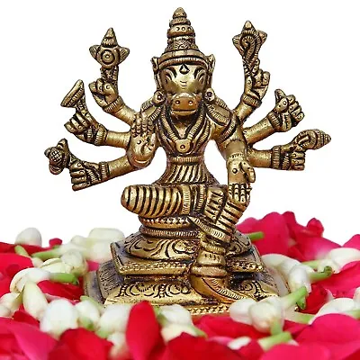 Brass Varahi Amman Statue Lord VISHNU'S VARAHA Avatar God Idols- 3.5 Inch • $28.99