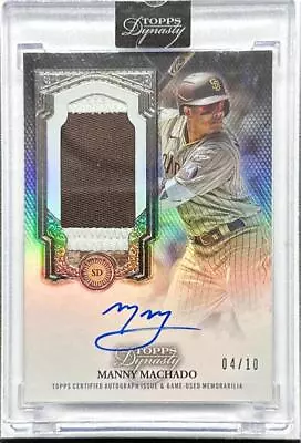 2023 Topps Dynasty Manny Machado Game Used Patch Auto Autograph #04/10 Padres • $3.25