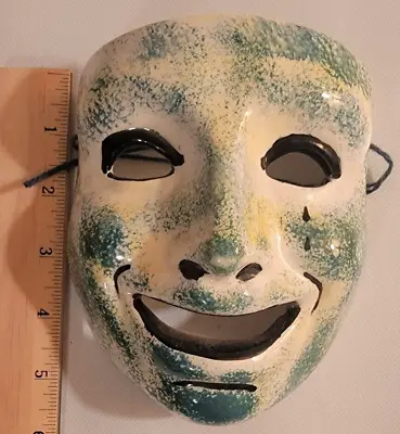 Ceramic Painted Mardi Gras Hanging Wall Mask • $15.95