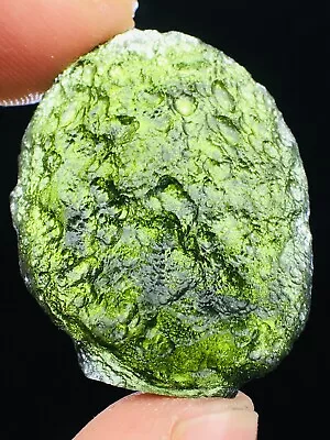 38ct Meteorite Moldavite Green Impact Fragment Meteor Stone Space Asteroid+coa • $13.60