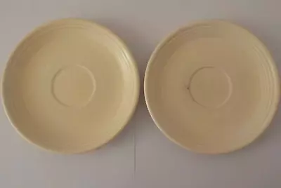 Set Of 2 Vintage Fiesta Fiestaware Cream / Ivory Saucer 6 1/8 Inch • $9.99