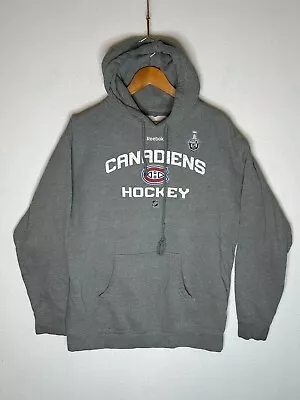 Canadiens Hockey Gray Hoodie Men's Size M/L Size Tag Missing • $21.65