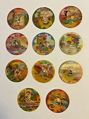 LOONEY TUNES TAZOS POGS FOREIGN 1990's RELEASE WARNER BROS RARE SPANISH TAZOS • $4.95